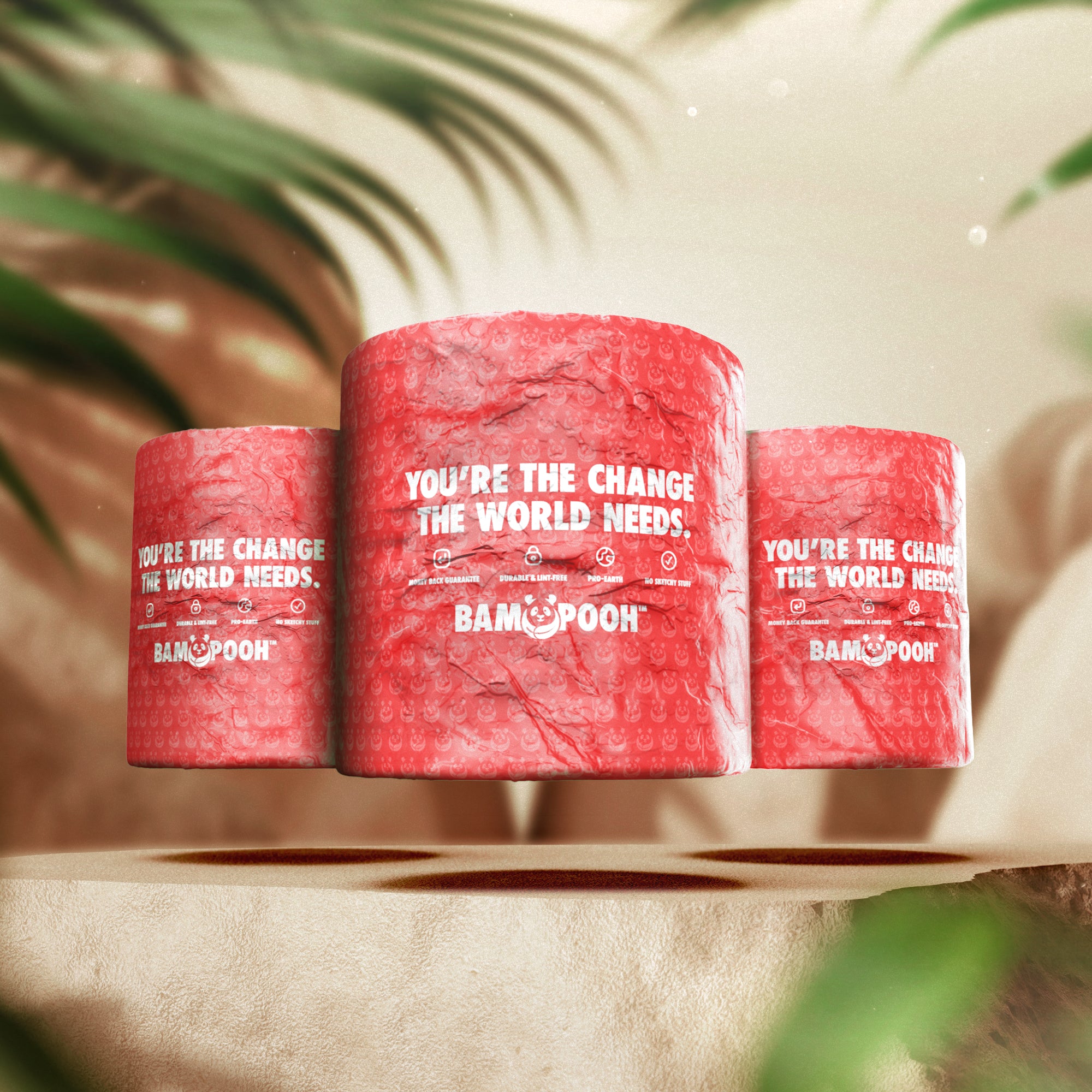 Eco-Friendly 3-Ply Sugarcane Toilet Paper