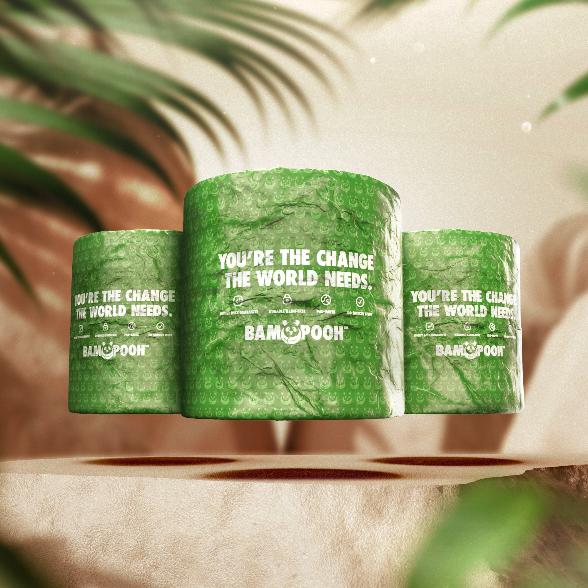 Eco-Friendly 3-Ply Bamboo Toilet Paper